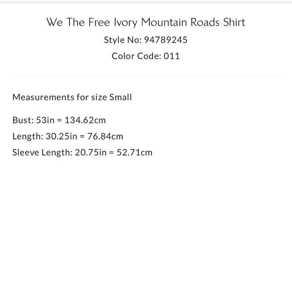 Free People We the Free Ivory Mountain Roads Denim Shirt NWOT - Picture 9 of 12